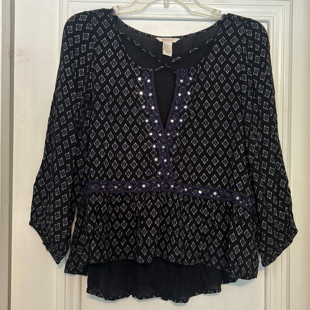 Forever21 Patterned Blouse